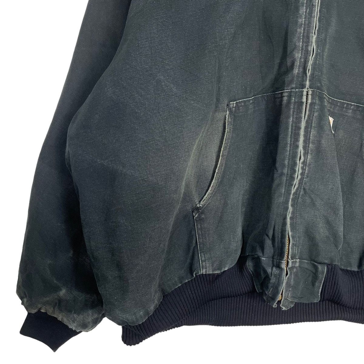 Carhartt × Vintage 💥90s CARHARTT J140 JACKET HOODIE SUNFADED BLACK Size US XXL / EU 58 / 5 - 3 Thumbnail