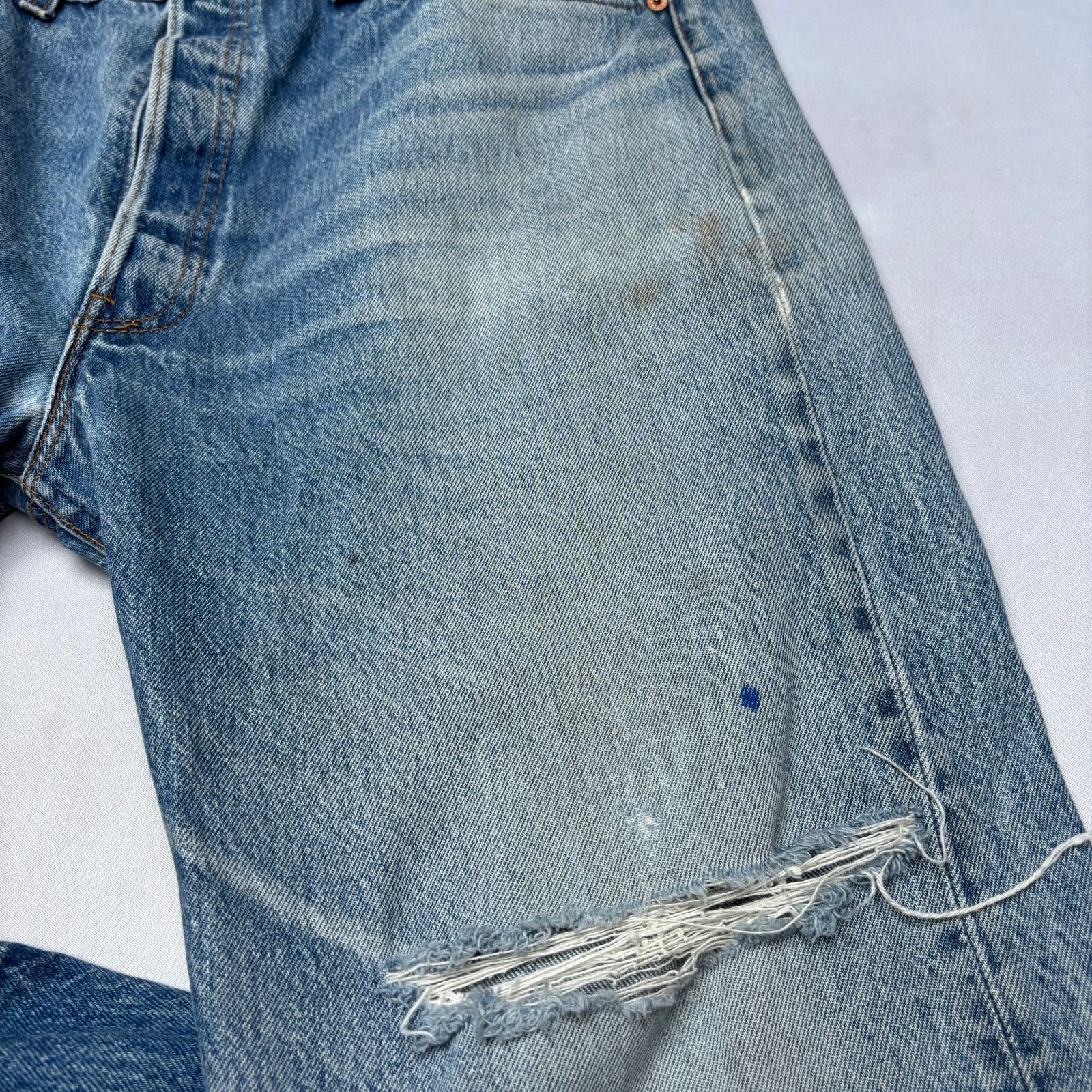 Levi's × Vintage VTG 90s Levi's 501 XX Made in USA Straight Leg Jeans 40x34 Size US 34 / EU 50 - 13 Thumbnail