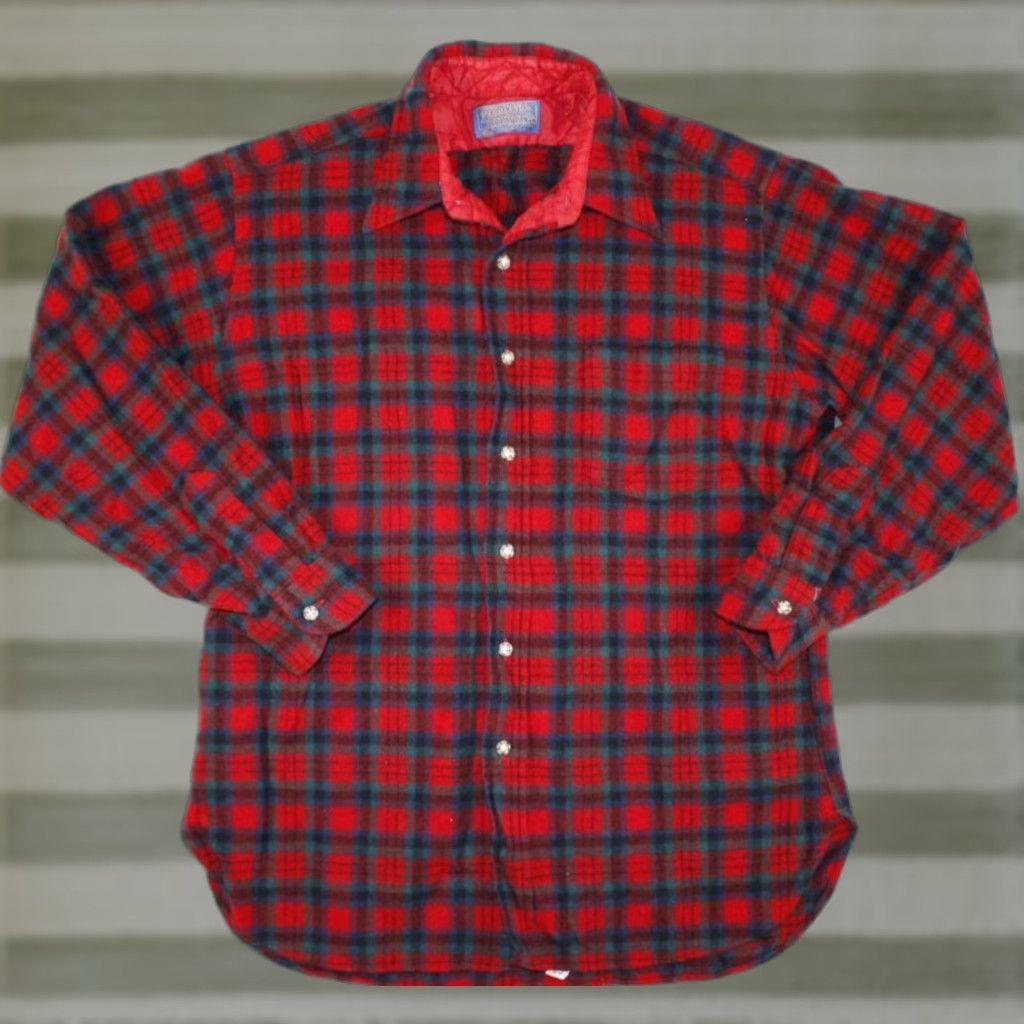 Pendleton Vintage Pendleton Wool Flannel Shirt Macduff Tartan Red Plaid Men's L Size US L / EU 52-54 / 3 - 1 Thumbnail