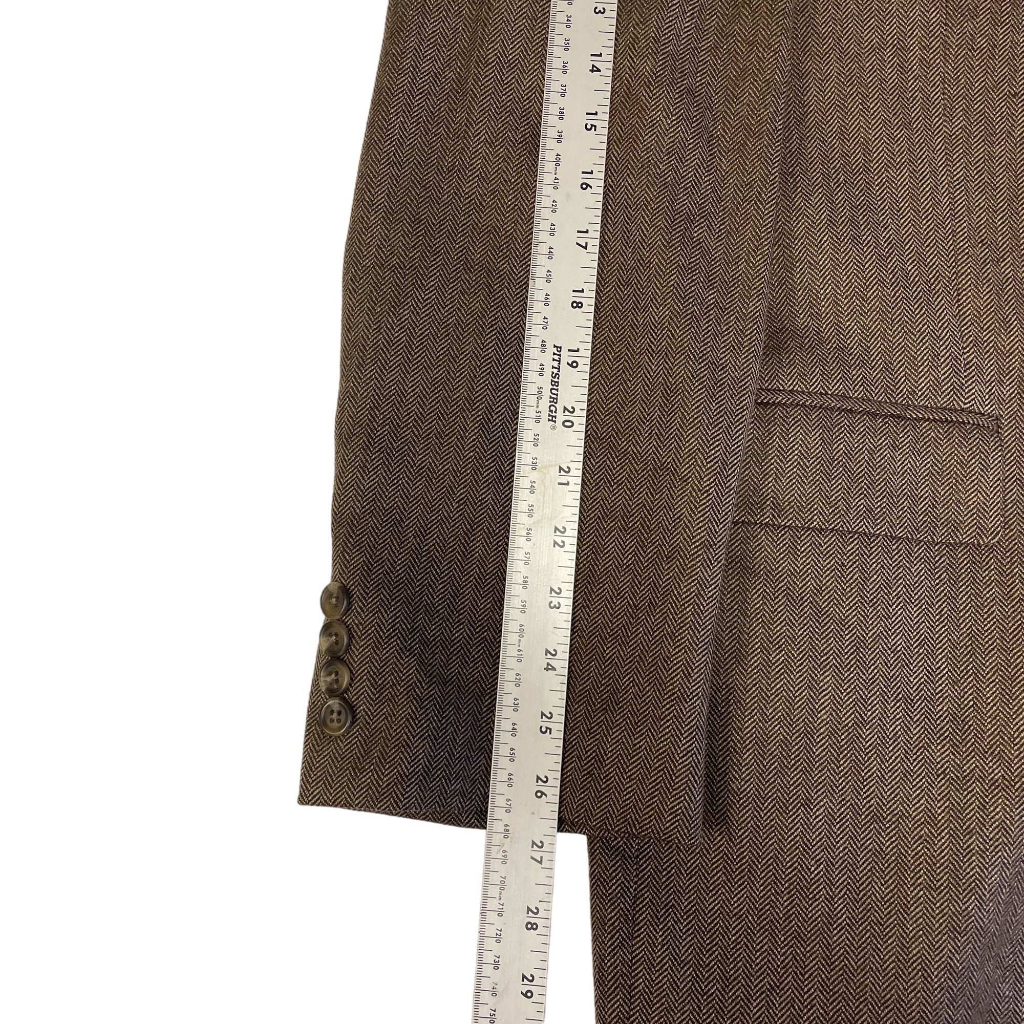 Ralph Lauren Vtg Ralph Lauren Sport Coat HERRINGBONE Lambswool Jacket Size 44L - 10 Thumbnail