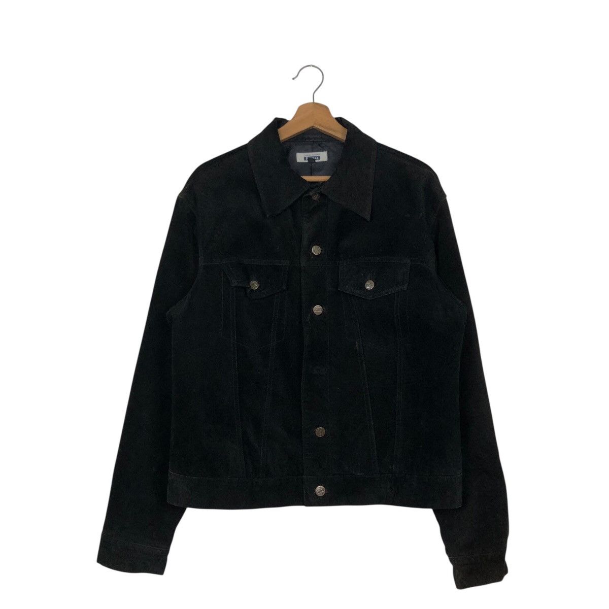 Japanese Brand Prensa Stylish Standard Suede Jacket Black Worker Essential Size US L / EU 52-54 / 3 - 2 Thumbnail