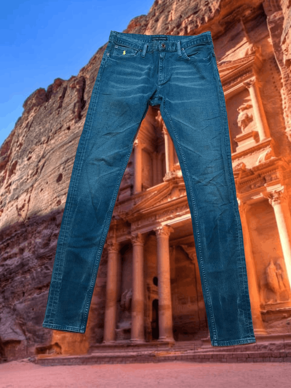 Ralph Lauren Ralph Lauren blue Distressed Thrashed Jeans Y2K Vintage Size 28" / US 6 / IT 42 - 1 Thumbnail