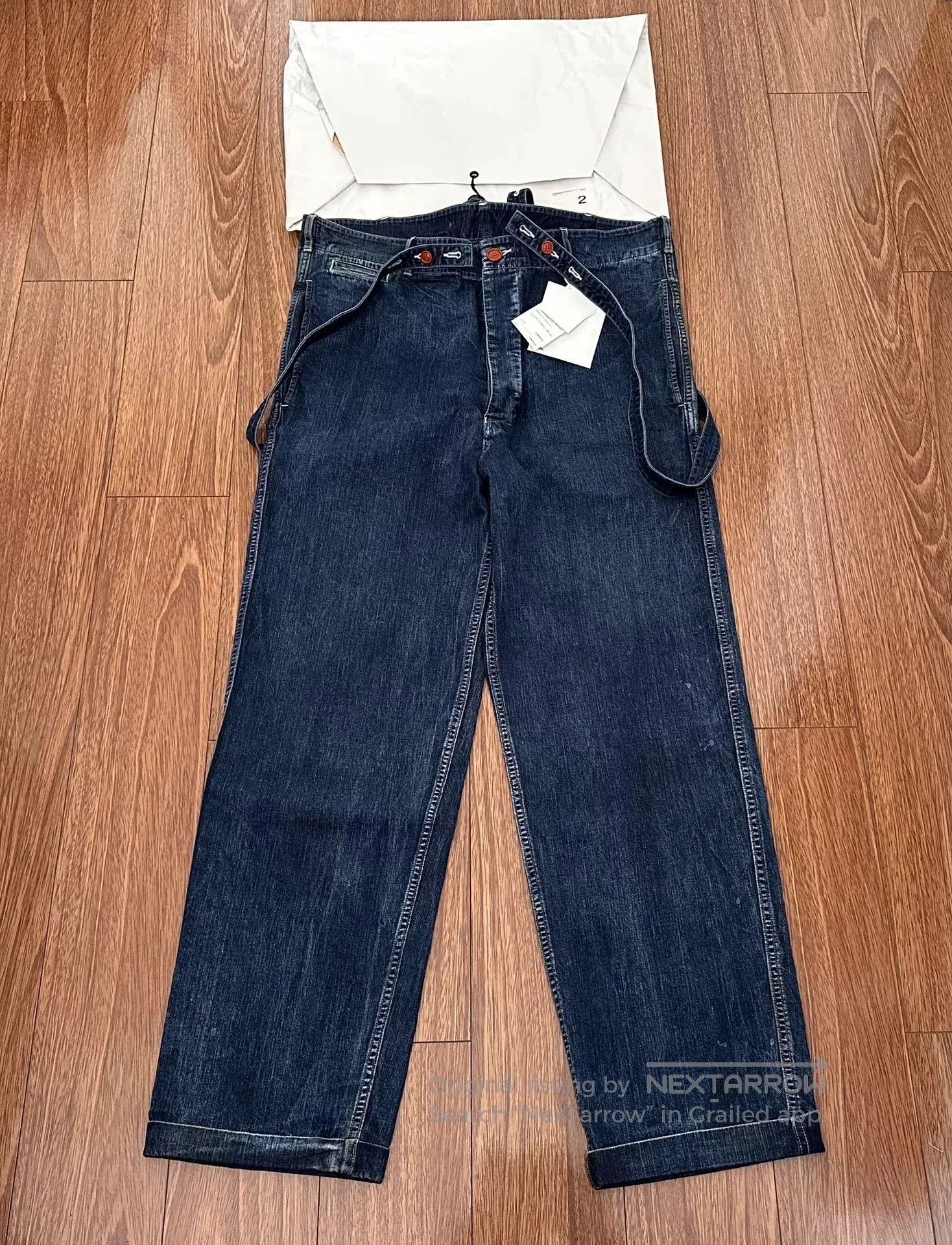 Visvim visvim ss camus braces pants in dry denim. Size US 30 / EU 46 - 1 Thumbnail