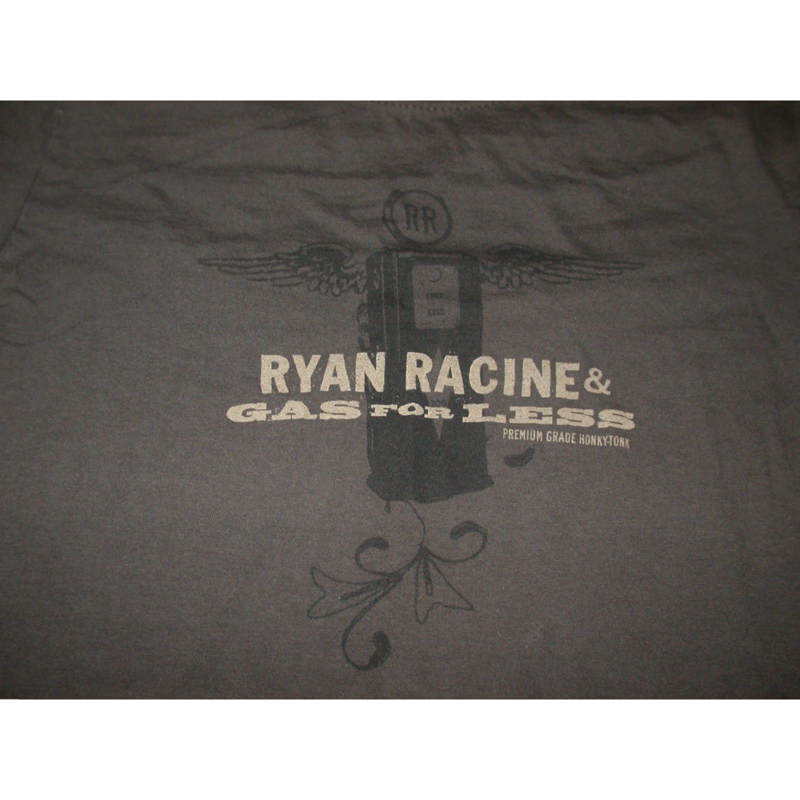 Tultex Girls Jrs Medium T Shirt Gray 100% Cotton Tultex Graphic Tee Ryan Racine & Gas For Less Alt Country Size M / US 6-8 / IT 42-44 - 2 Thumbnail