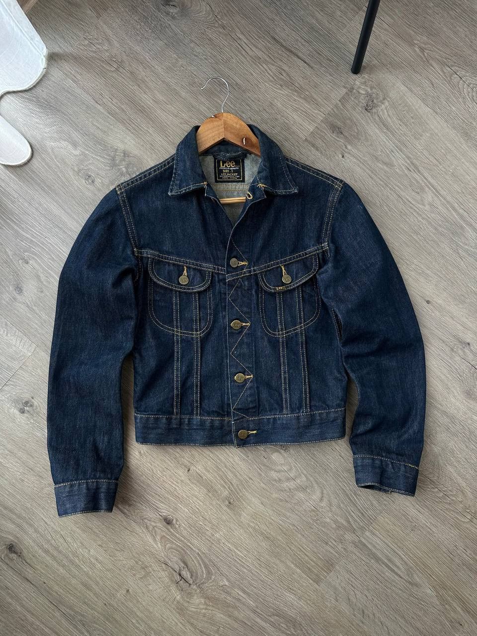 Lee Vintage Lee Slim Denim Jacket Dark Wash Trucker Style Size US S / EU 44-46 / 1 - 1 Thumbnail
