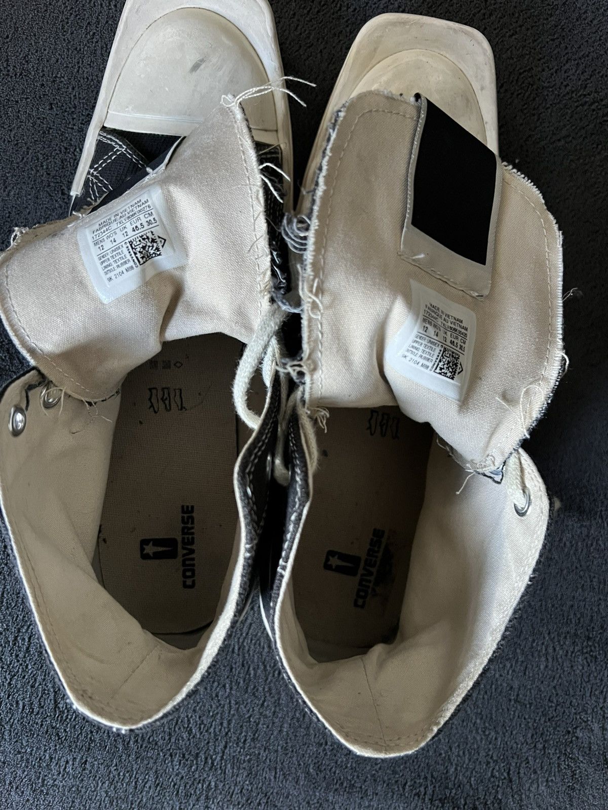 Rick Owens Drkshdw Rick Owens DRKSHDW x Converse TURBODRK Chuck 70 Hi Size US 13 / EU 46 - 8 Thumbnail