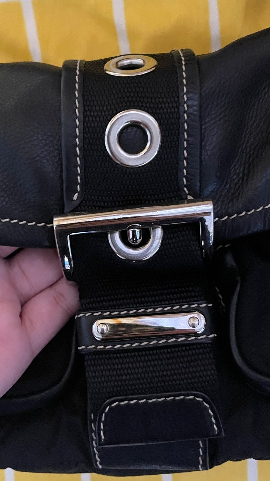 Prada Prada Tessuto Nylon Buckle Baguette Size ONE SIZE - 17 Thumbnail