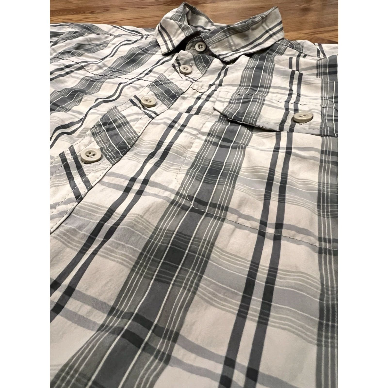 Eddie Bauer Eddie Bauer Travex Shirt Men L Short Sleeve Plaid Multicolor Button-Up Pocket Outdoor Travel Workwear Casual Mens Size US L / EU 52-54 / 3 - 3 Thumbnail