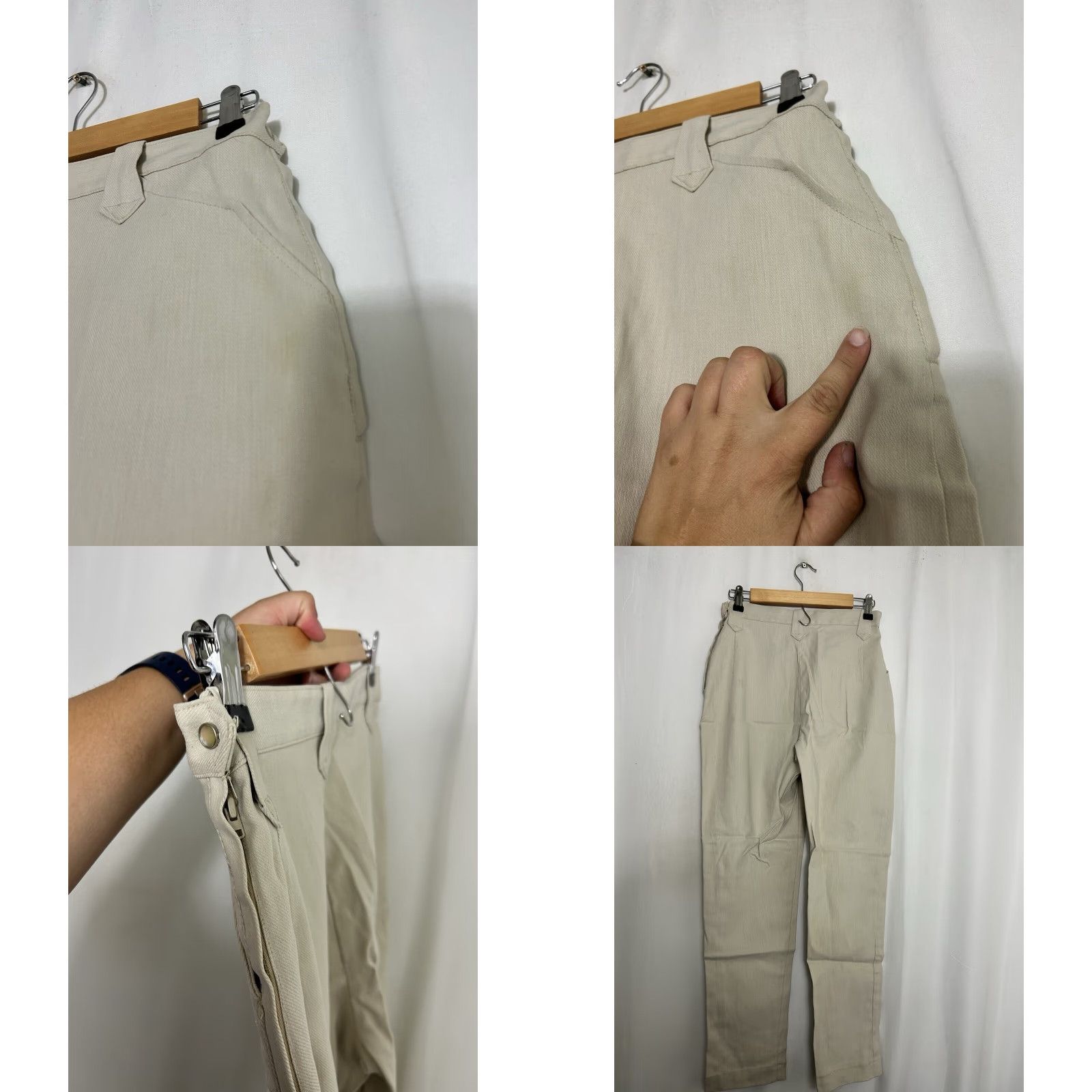 Lee VINTAGE Lee Frontiers Lady Twill High Waist Pants 26 Reg 29 Beige 1960s Casual Womens Size 26" / US 2 / IT 38 - 8 Thumbnail