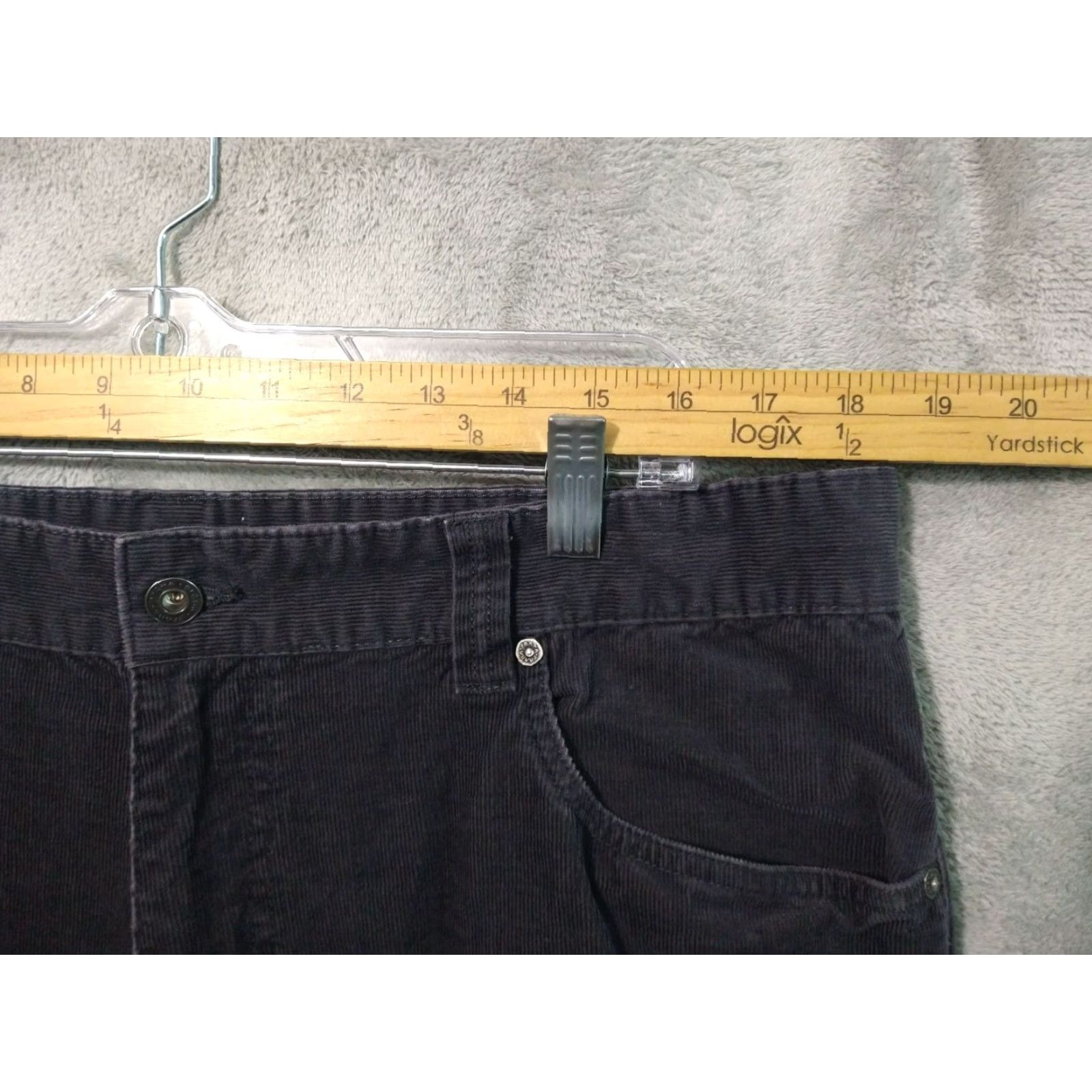 Prana PrAna Pants Mens 38x32 Gray Saxton Corduroy Straight Leg Stretch Mid Rise Pants Size US 38 / EU 54 - 2 Thumbnail