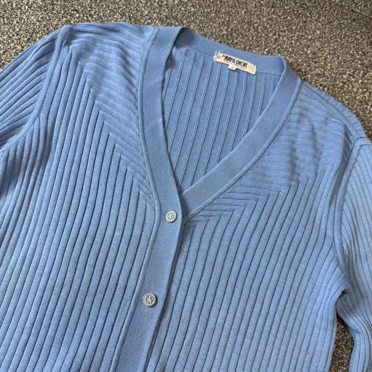 Christian Dior Monsieur × Dior 🔥🔥 Vintage Miss Dior Rib Knit V Neck Cardigan Size M / US 6-8 / IT 42-44 - 3 Thumbnail