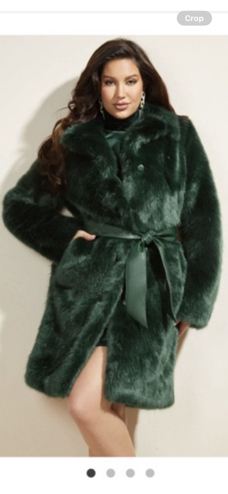 Guess Gorgeous Marciano Green Matilda Faux Fur Size L / US 10 / IT 46 - 7 Thumbnail