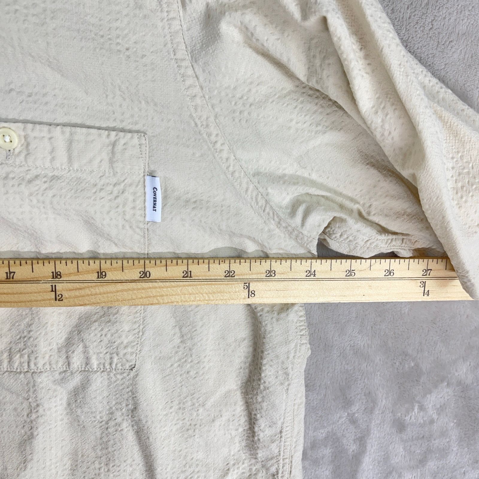 COVERNAT Covernat Seersucker Button Up Shirt Korean Streetwear Size US L / EU 52-54 / 3 - 6 Thumbnail