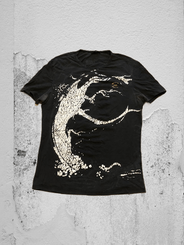 Just Cavalli Vintage black T-shirt big print Just Cavalli Crazy Y2K Size US XL / EU 56 / 4 - 1 Thumbnail