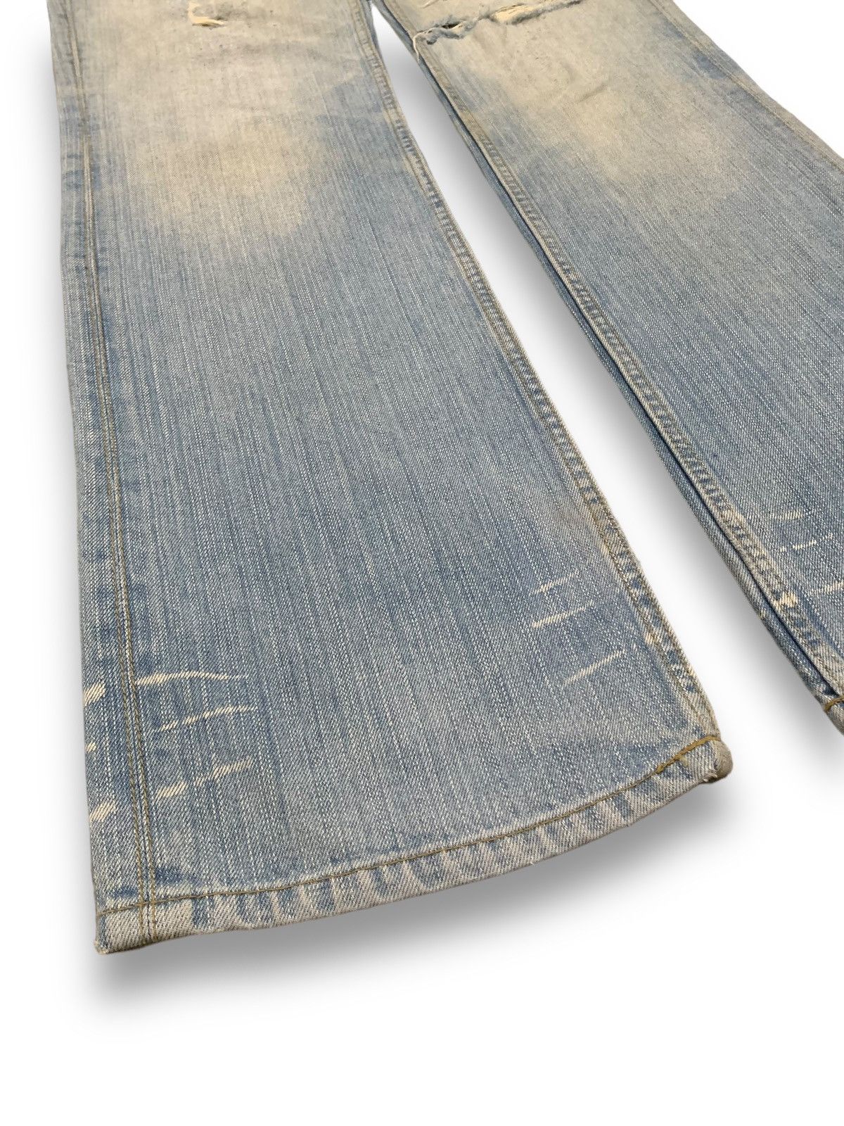 Tornado Mart Vintage NCFM Leather Pocket Clawmark Distressed Jeans Size US 32 / EU 48 - 9 Thumbnail