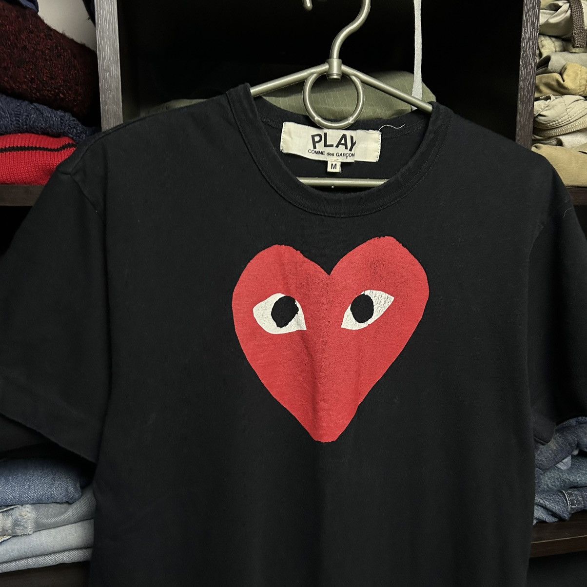 Comme des Garcons PLAY Luxury Play Comme Des Garcons Big Logo japan y2k tee size M Size US M / EU 48-50 / 2 - 2 Thumbnail