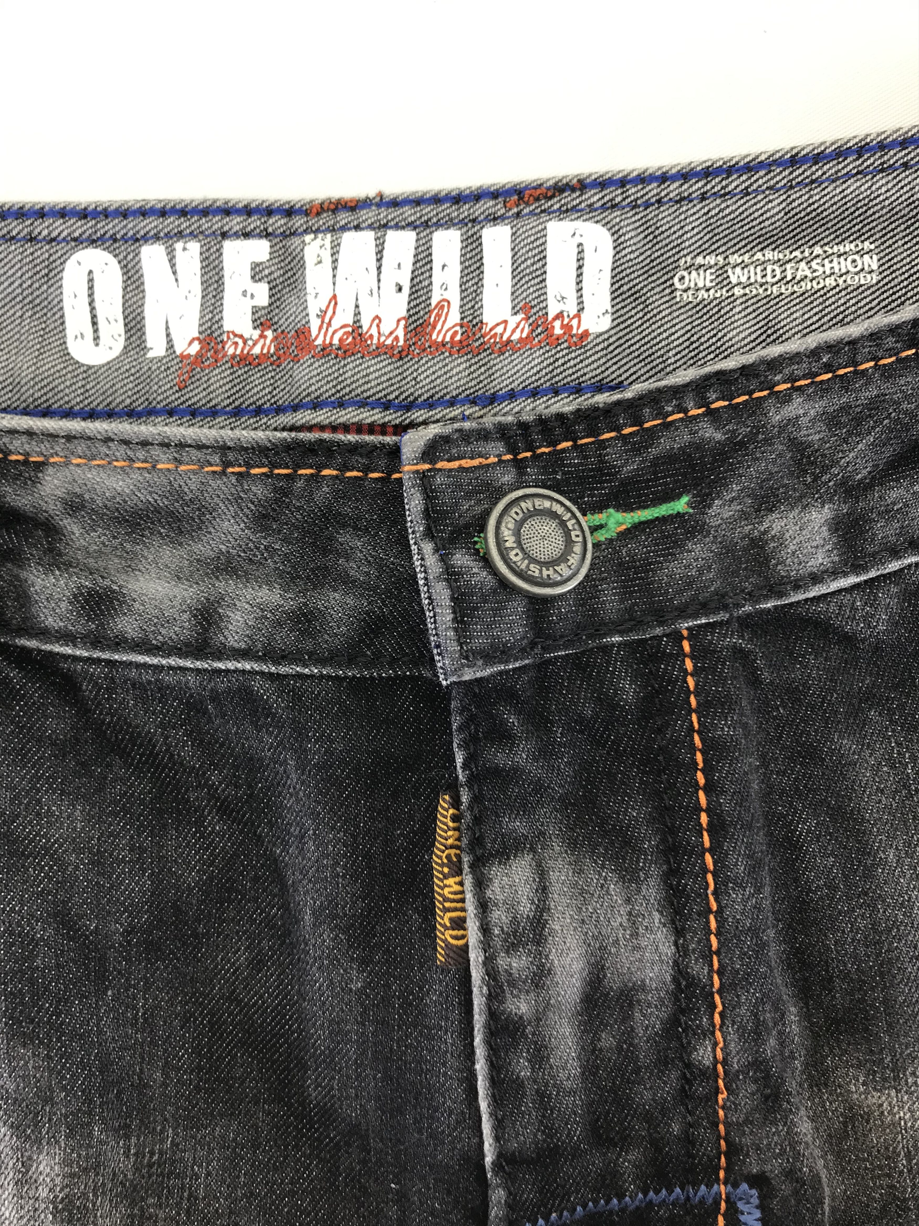 Japanese Brand Classic Jeans Faded Black Distressed Design Denim Size US 35 - 10 Thumbnail