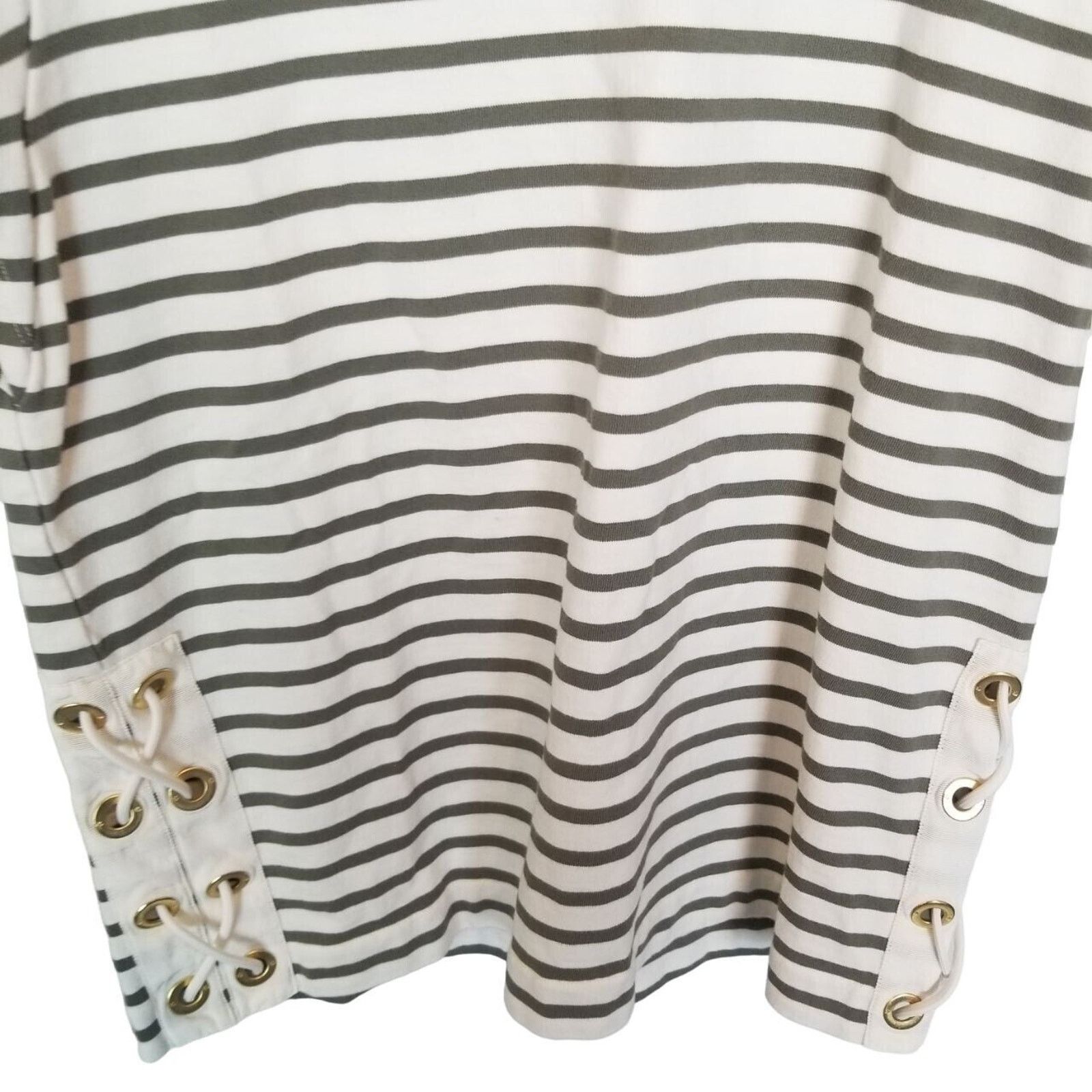 Lauren Ralph Lauren Lauren Ralph Lauren Womens Striped Top Sz L Lace Up Sides Size L / US 10 / IT 46 - 3 Thumbnail