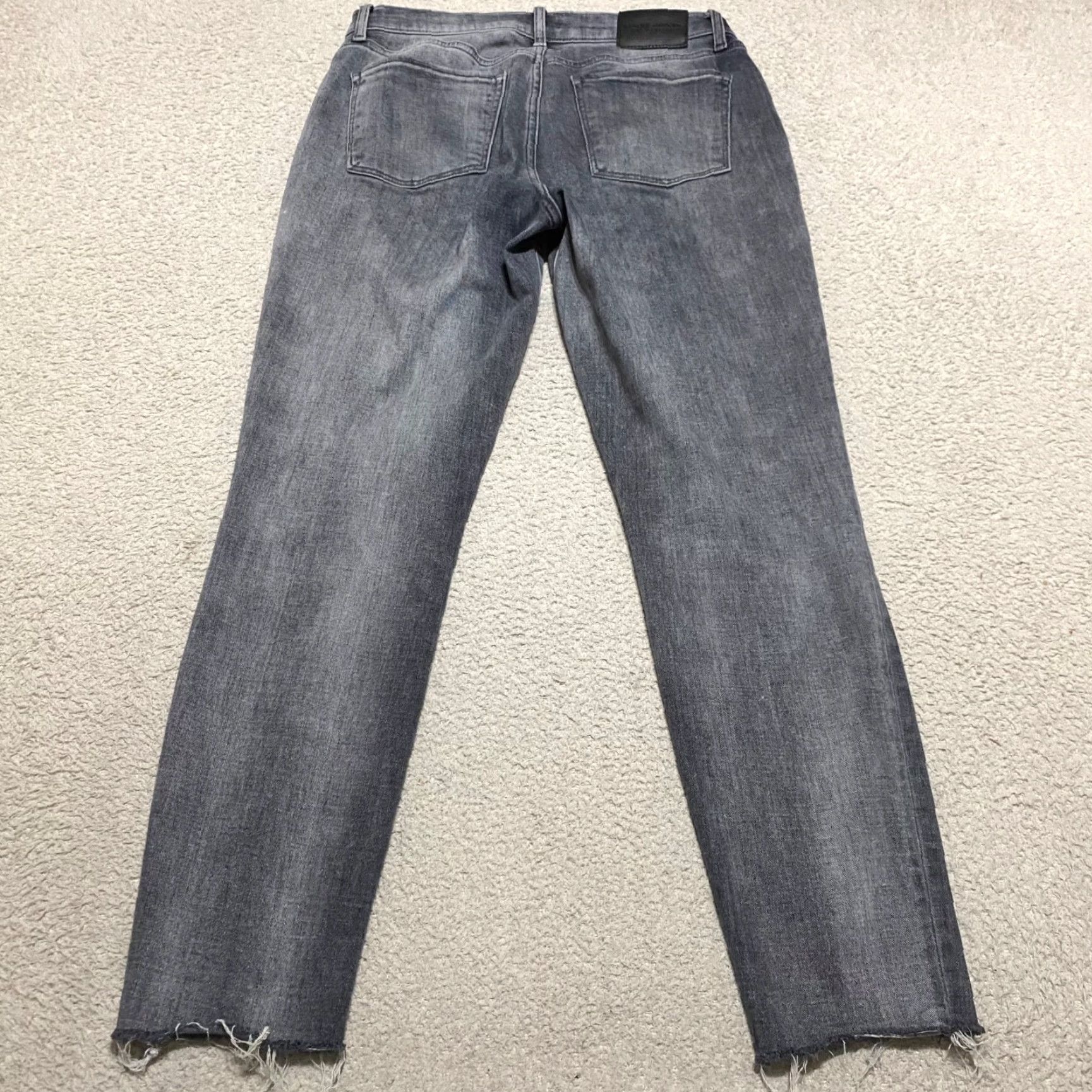 Lucky Brand Lucky Brand Jeans Bridgette Skinny Womens 12 Gray Denim High Rise Distressed Slim Fit 5-Pocket Regular Inseam 27 Size 34" / US 12 / IT 48 - 2 Thumbnail