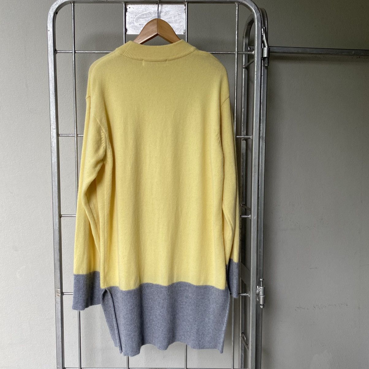 Chloe Miss chloe Yellow and Gray Colorblock Knit Sweater Dress Size S / US 4 / IT 40 - 11 Thumbnail