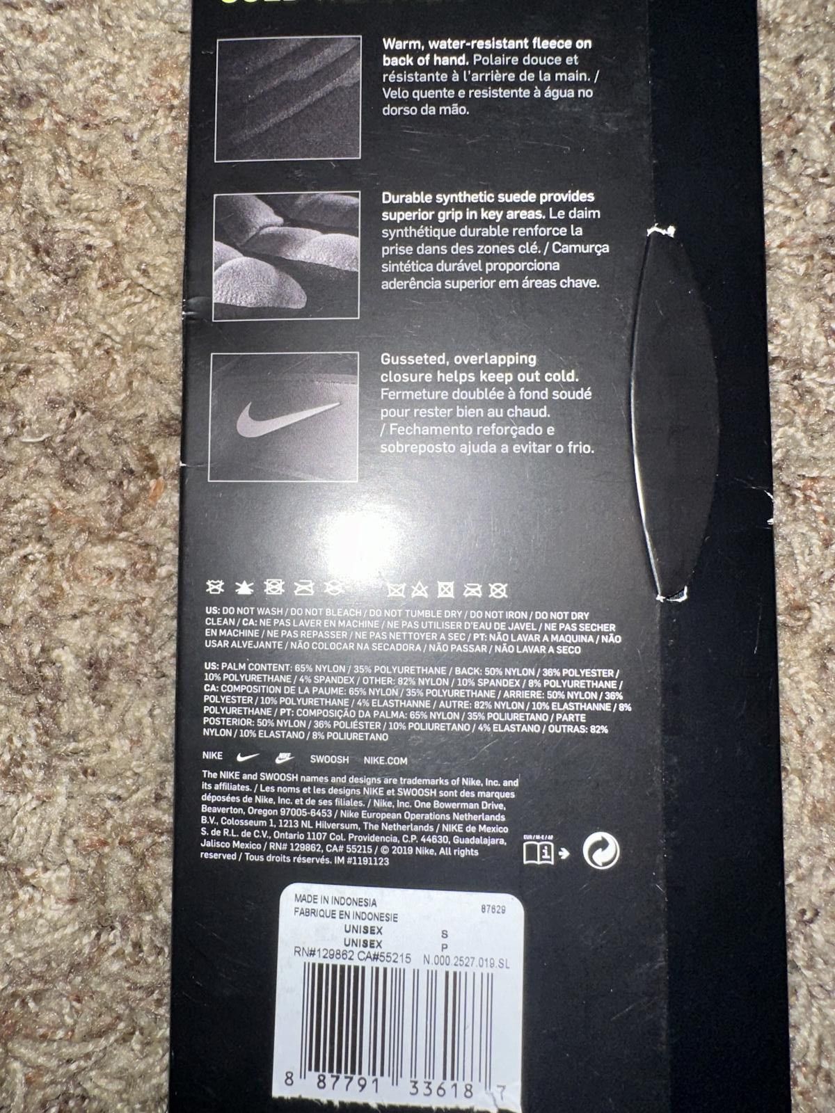 Nike Nike Cold Weather Golf Gloves Black | Gray Size ONE SIZE - 5 Thumbnail