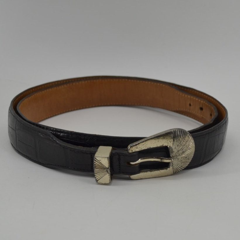 Brighton Brighton Mens Leather Belt USA Croc Embossed Dress Causal 40 Size 40 - 11 Thumbnail