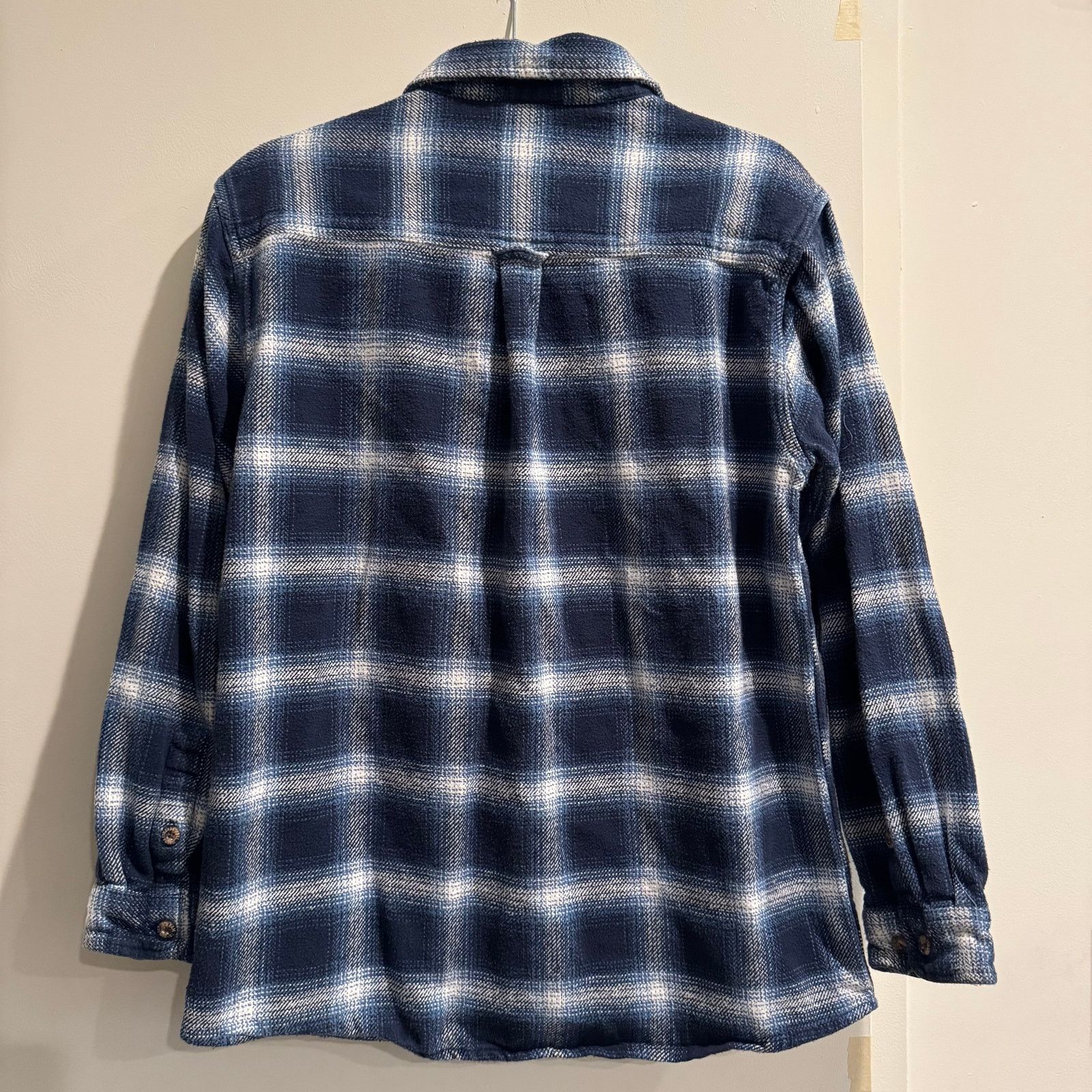 Field & Stream Field & Stream Vintage Blue Shadow Plaid Flannel Large 90's Size US L / EU 52-54 / 3 - 2 Thumbnail