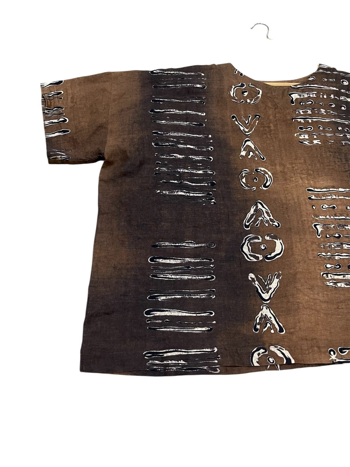 Vintage Vintage Eskandar Aboriginal Print Boat Neck 100%Line Tunic Size US XXL / EU 58 / 5 - 7 Thumbnail