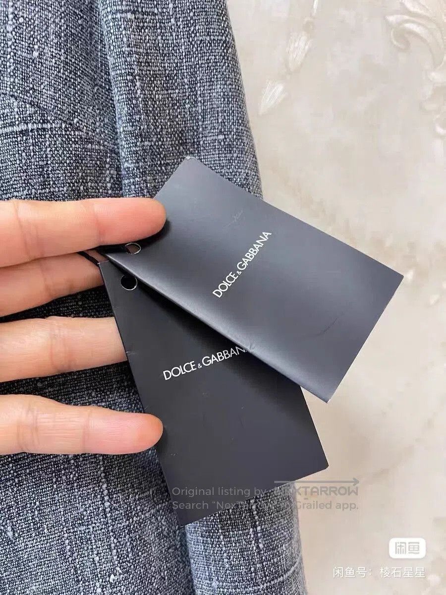 Dolce & Gabbana DG Blue Linen Double. Size M / US 6-8 / IT 42-44 - 4 Thumbnail