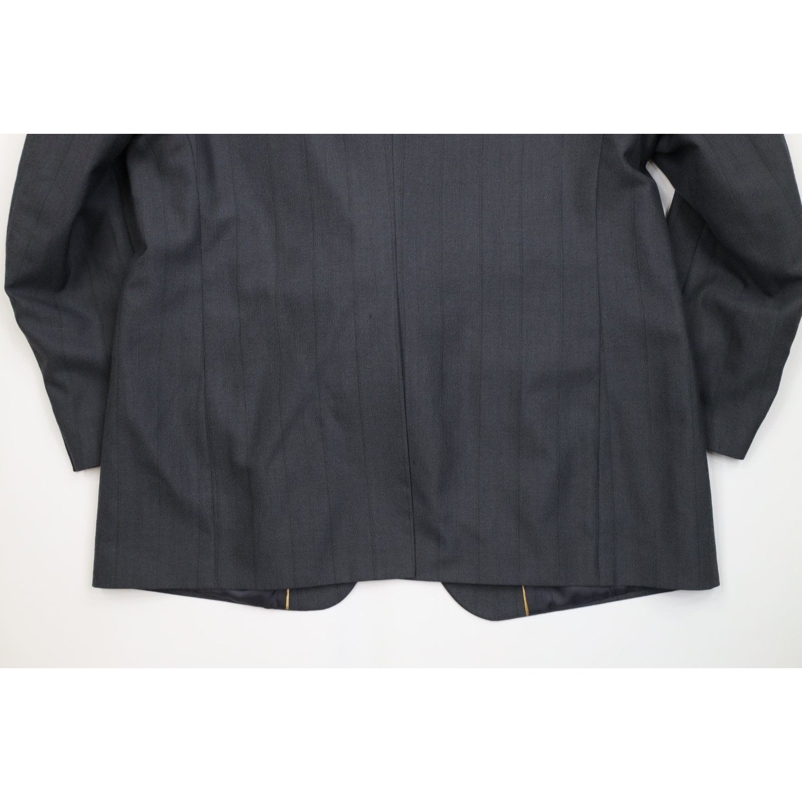 Vintage Vintage 90s Streetwear 2 Piece Wool Striped Suit Wedding Size 48R - 10 Thumbnail