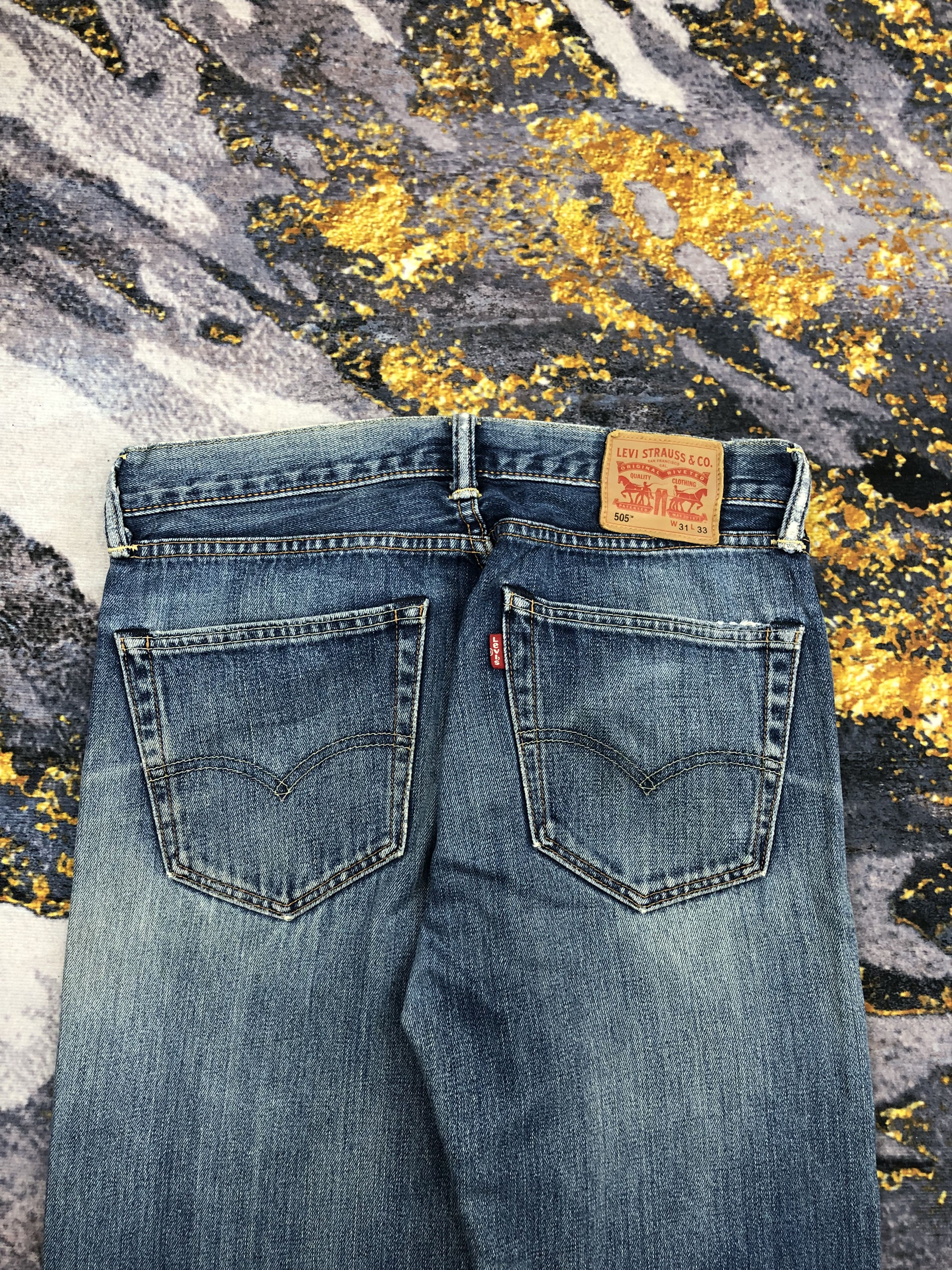 Levi's Vintage Levis 505 Blue Faded Jeans DPP0137 Size US 30 / EU 46 - 4 Thumbnail