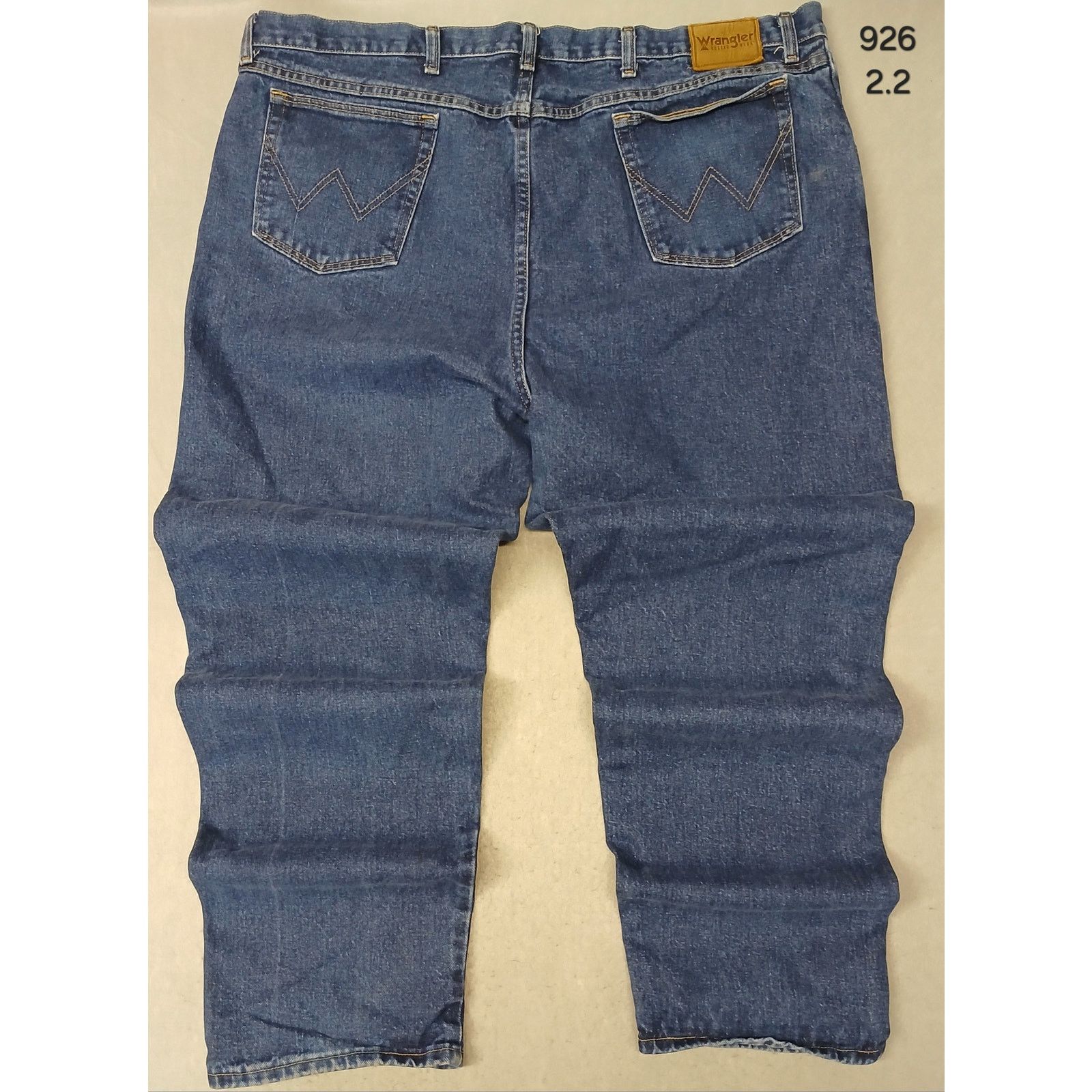 Wrangler Wrangler (46x32) Rugged Relaxed Straight Blue Denim Jeans Size US 30 / EU 46 - 9 Thumbnail