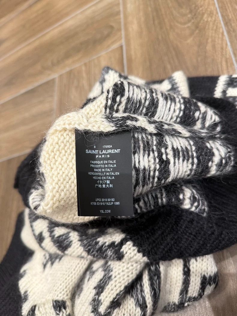 Saint Laurent Paris Saint Laurent Black White Wool Sweater-2505 Size US S / EU 44-46 / 1 - 4 Thumbnail