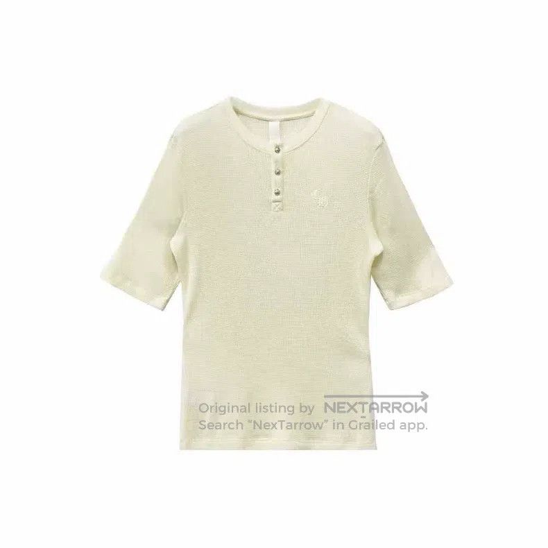 Chrome Hearts CHROME HEARTS Size L White Henry collar waffle short sleeve Size US L / EU 52-54 / 3 - 1 Thumbnail