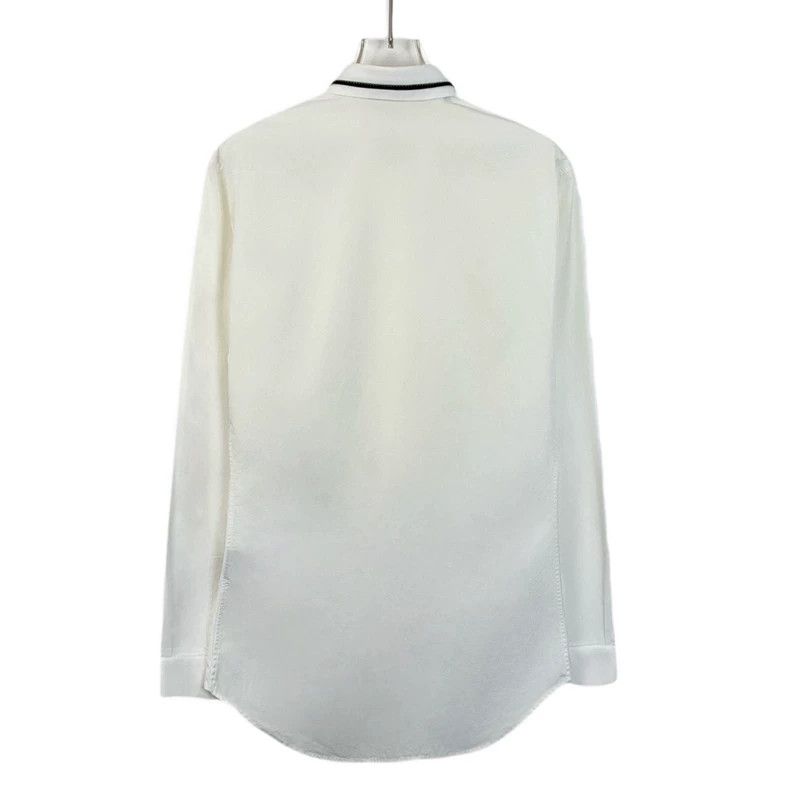 Dior Dior Size 37 White striped stitching lapel long-sleeved sh Size US XS / EU 42 / 0 - 2 Thumbnail