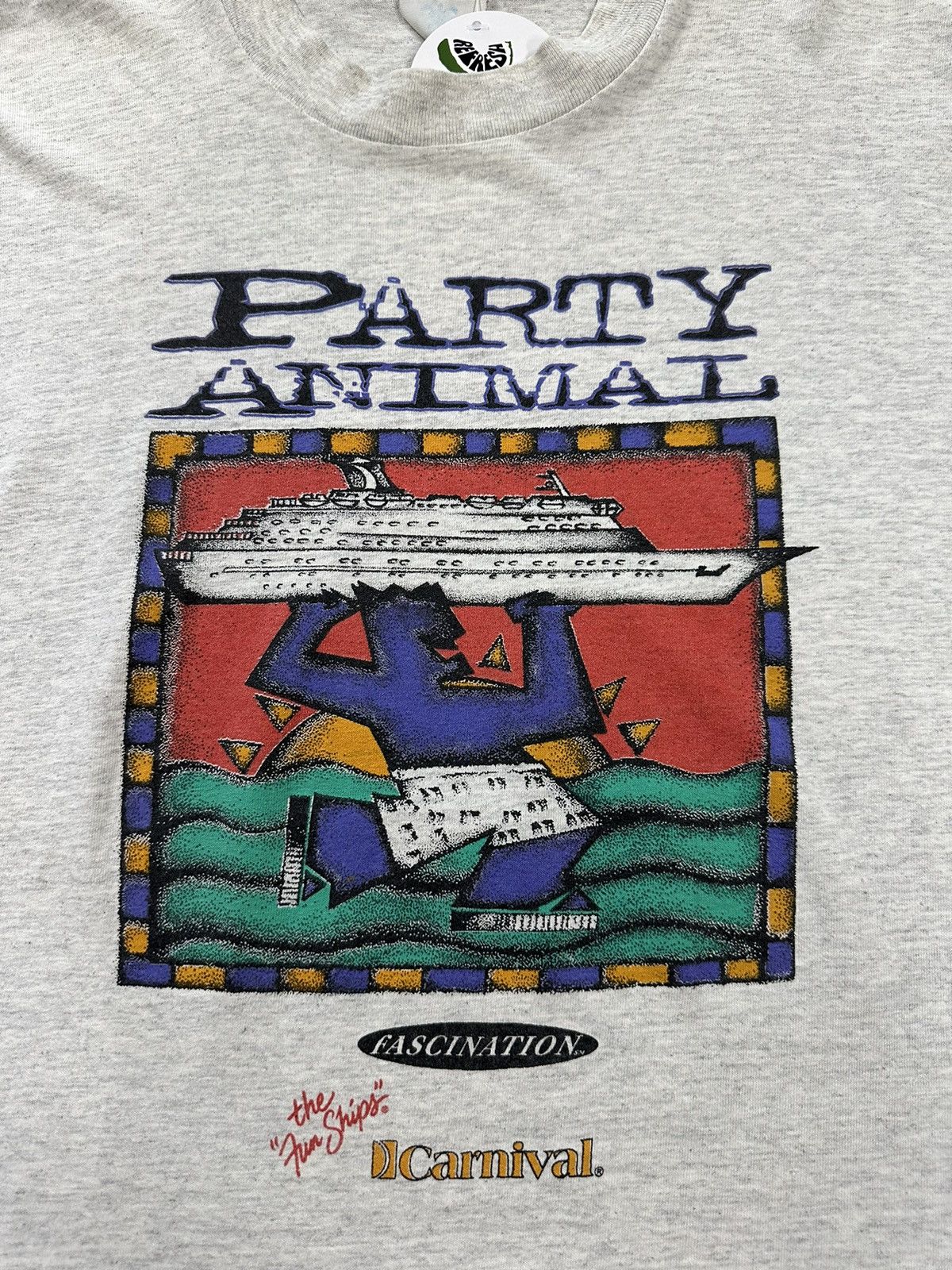 Vintage Vintage 90s Carnival Party Animal Cruise Ship T-Shirt Size US L / EU 52-54 / 3 - 4 Thumbnail