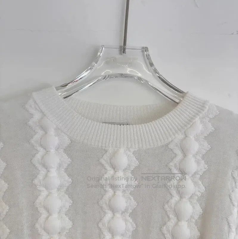 Chanel Chanel White Cotton Blend Long Sleeve Sweater . Size S / US 4 / IT 40 - 3 Thumbnail