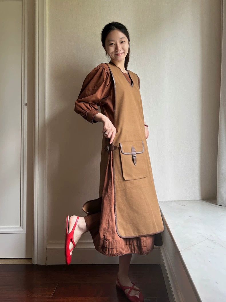 Other KENZO Work vest, caramel brown cotton fabric Size XS / US 0-2 / IT 36-38 - 1 Thumbnail