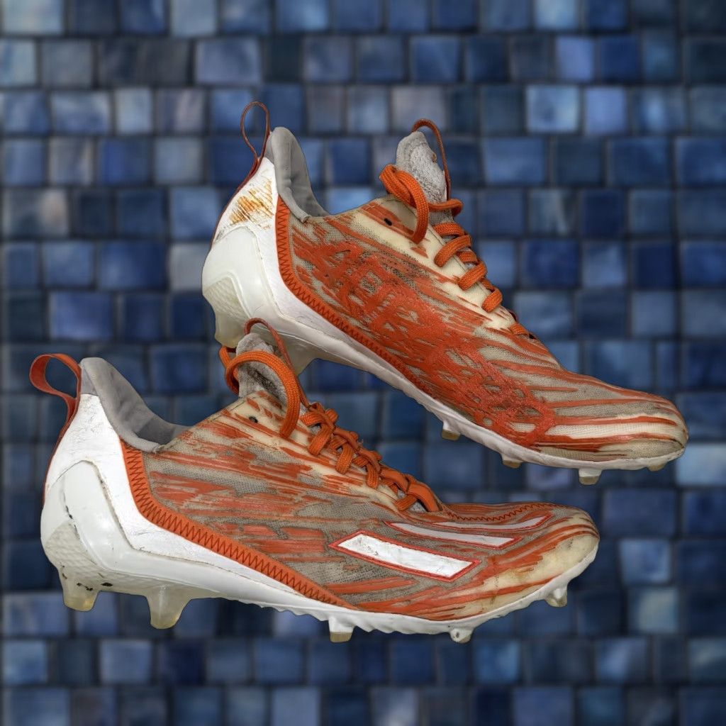 Adidas adidas Adizero Cleats White Team Orange GZ6913 Mens Size 11 Cleats Athletic Shoe Team Orange White Mens Size 11 Size US 11 / EU 44 - 1 Thumbnail