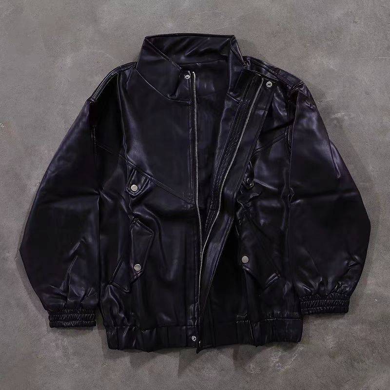 Japanese Brand × Vintage Vintage Street Punk Workwear Leather Jacket Coat Size US M / EU 48-50 / 2 - 3 Thumbnail