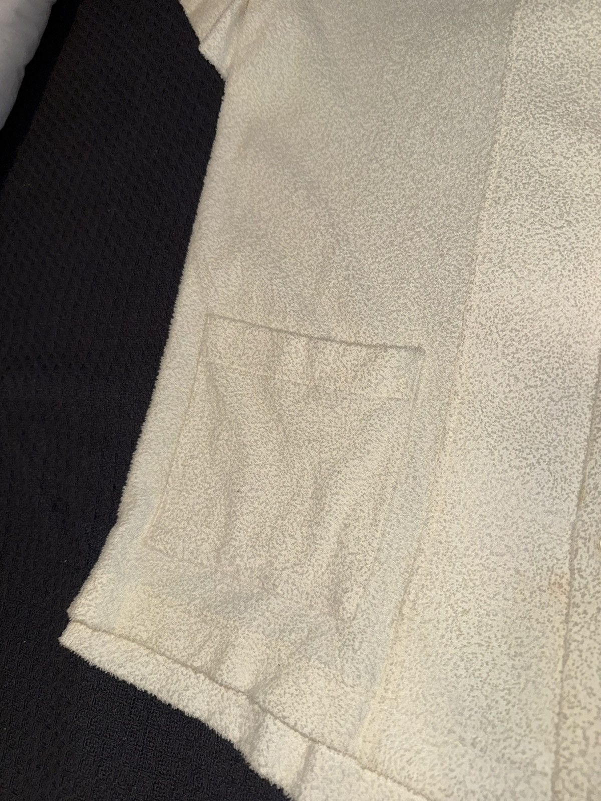 Mr P. Mr P. Terry Cloth Camp Collar Shirt Cream Cotton Size US M / EU 48-50 / 2 - 4 Thumbnail