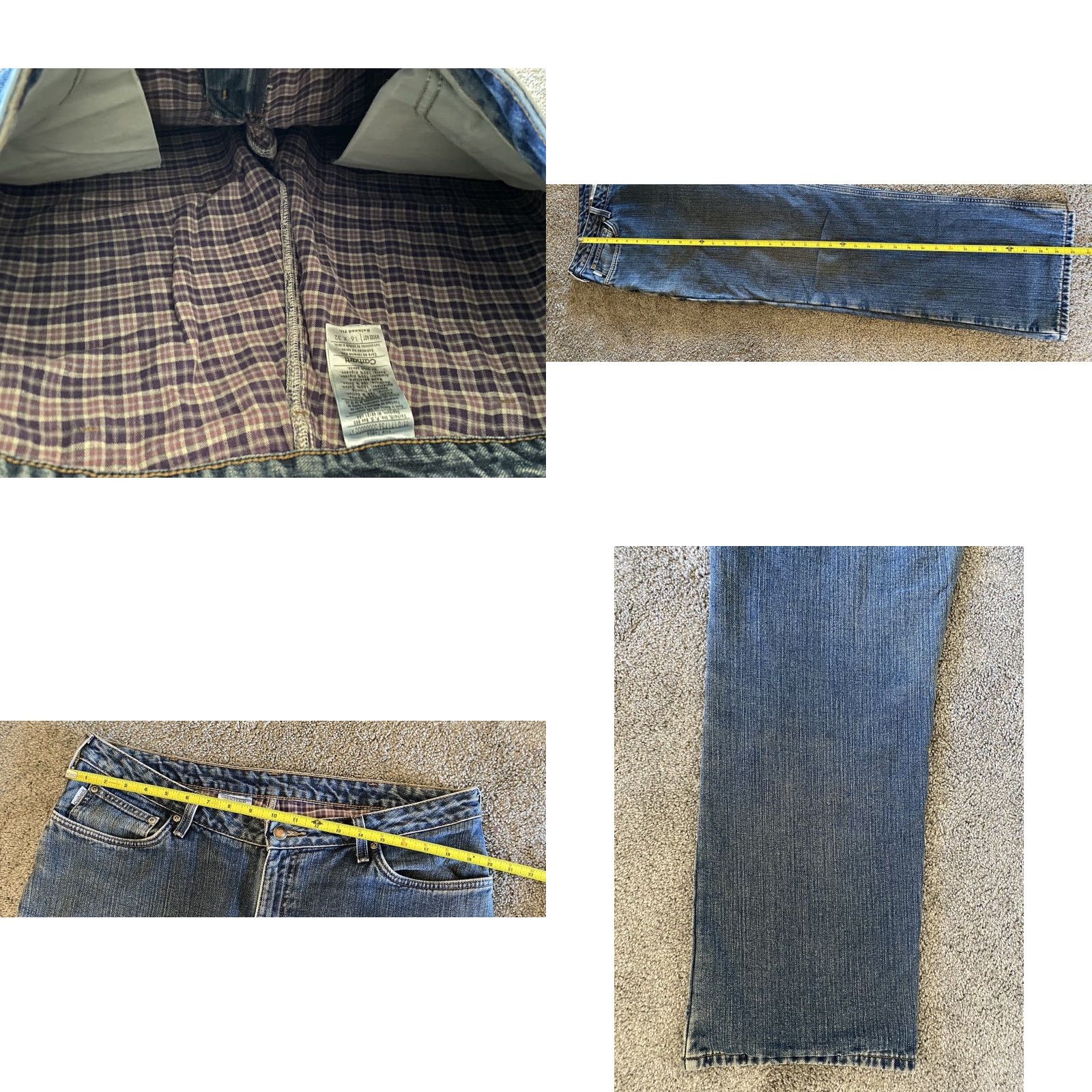 Carhartt Carhartt Jeans Women 16x32 Pants Regular 16 Flannel Plaid Lined Blue RN14806 WB022 ADT Jeans Women Size 38" / US 16 / IT 52 - 9 Thumbnail