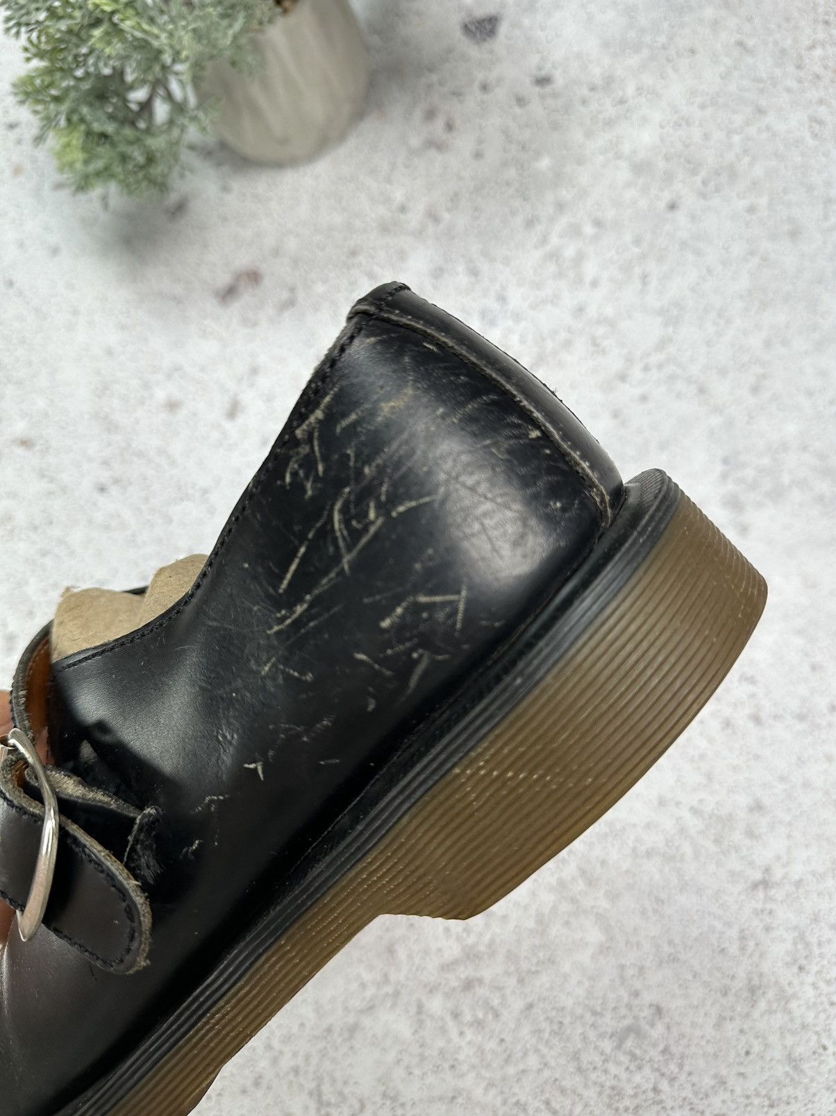 Dr. Martens × Vintage Vintage 90s Dr Martens Goth Chunky Platform Leather Mules 10 Size US 8 / EU 41 - 16 Thumbnail