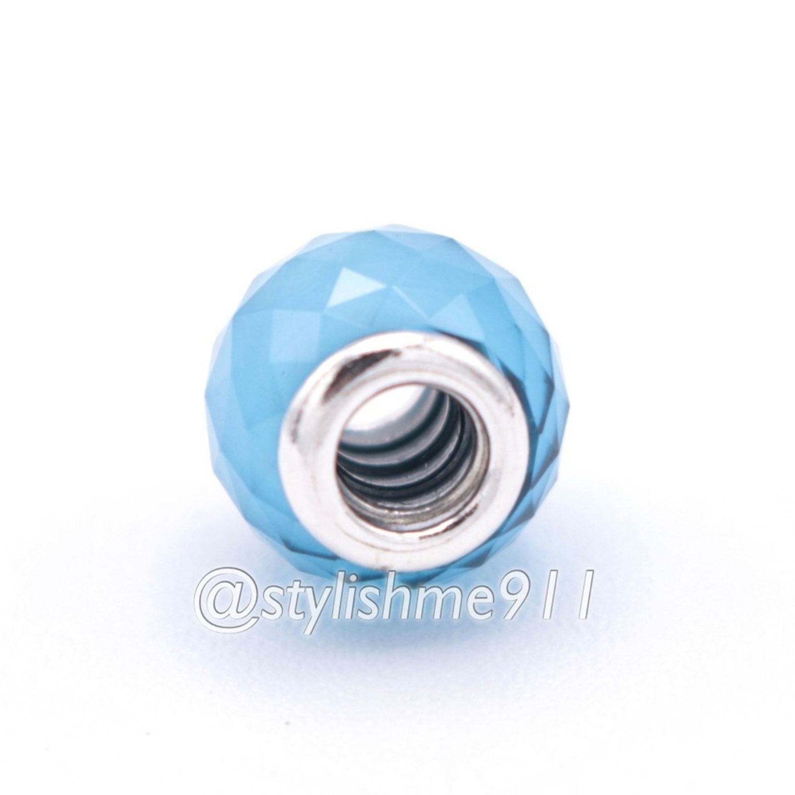 pandora PANDORA Petite Facets Charm with Synthetic Blue Quartz Size ONE SIZE - 8 Thumbnail