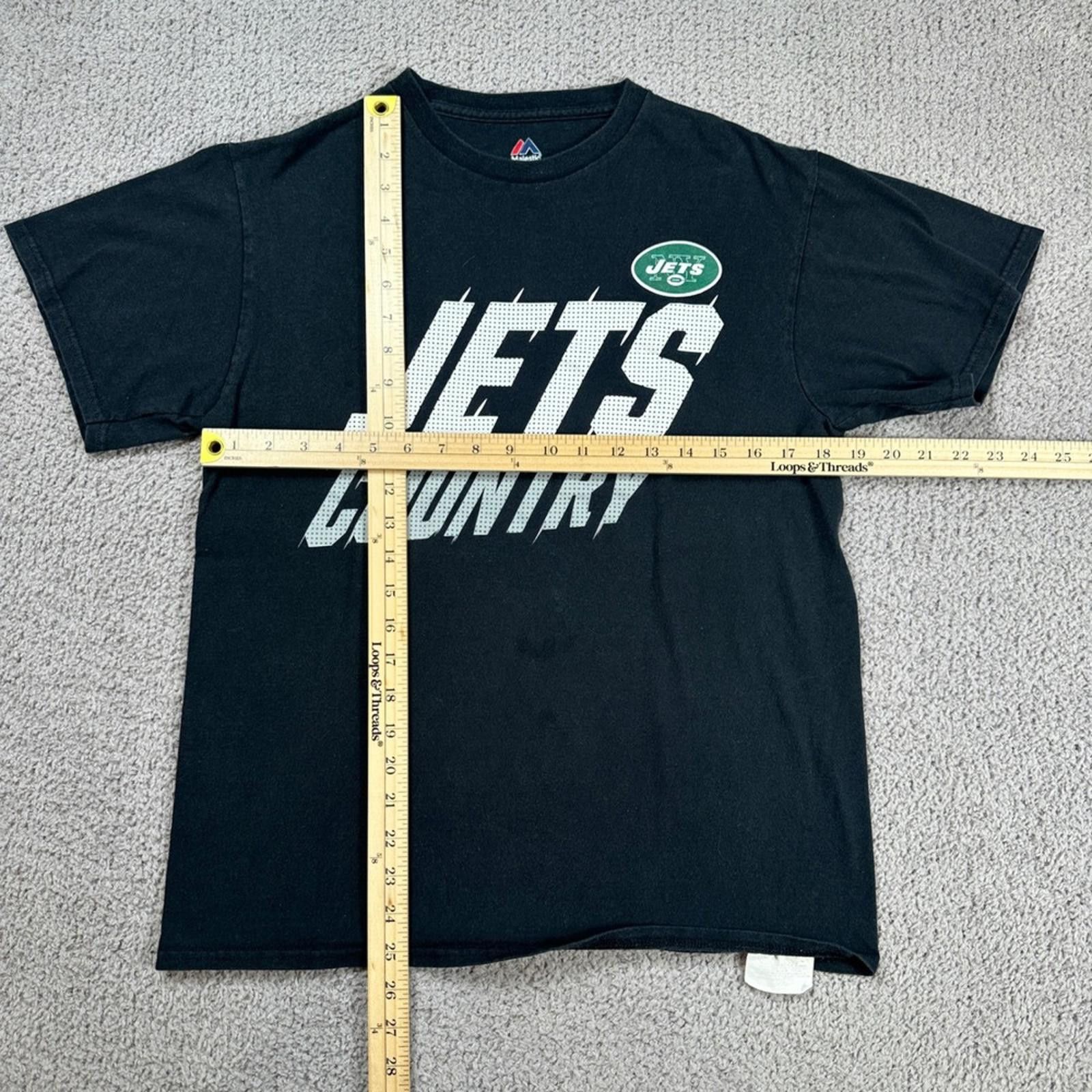 Majestic New York Jets Country T Shirt Black NFL Majestic Mens M Tee Size US M / EU 48-50 / 2 - 2 Thumbnail