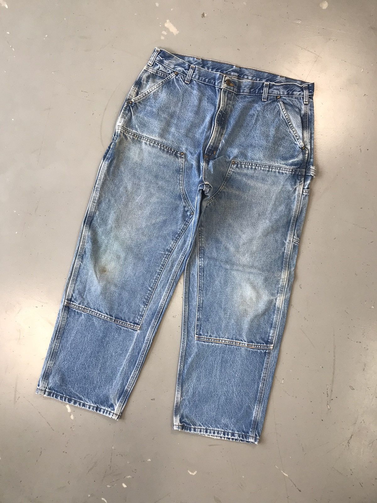 Carhartt × Vintage Vintage Carharttt b01 Des double knee denim Size US 42 / EU 58 - 2 Thumbnail