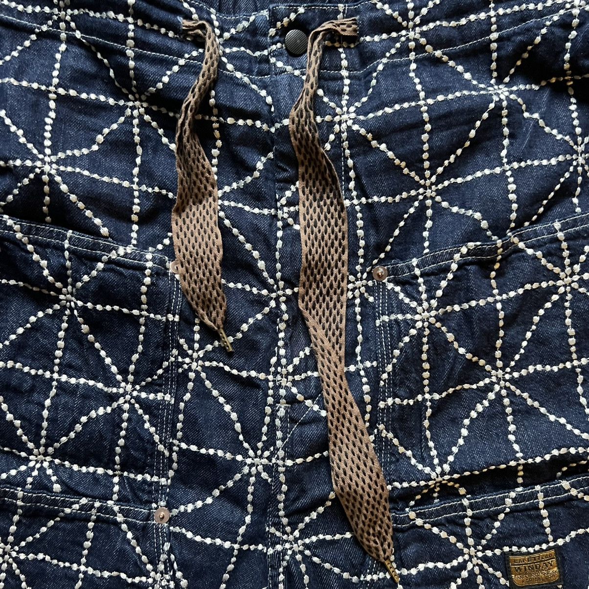 Kapital Kapital 8OZ COLOR DENIM FOLD DOJO EASY BAGGY PANTS Blue Xl Size US 34 / EU 50 - 3 Thumbnail