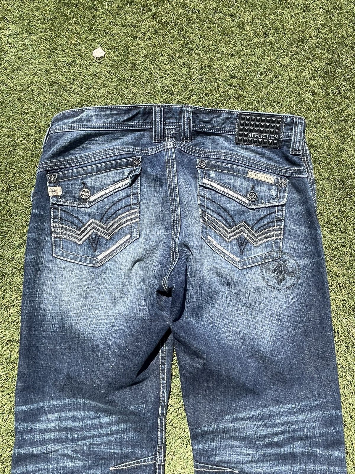 Affliction Vintage Affliction Copper Boot Cut Washed Blue Jeans Size 36 Size US 36 / EU 52 - 12 Thumbnail