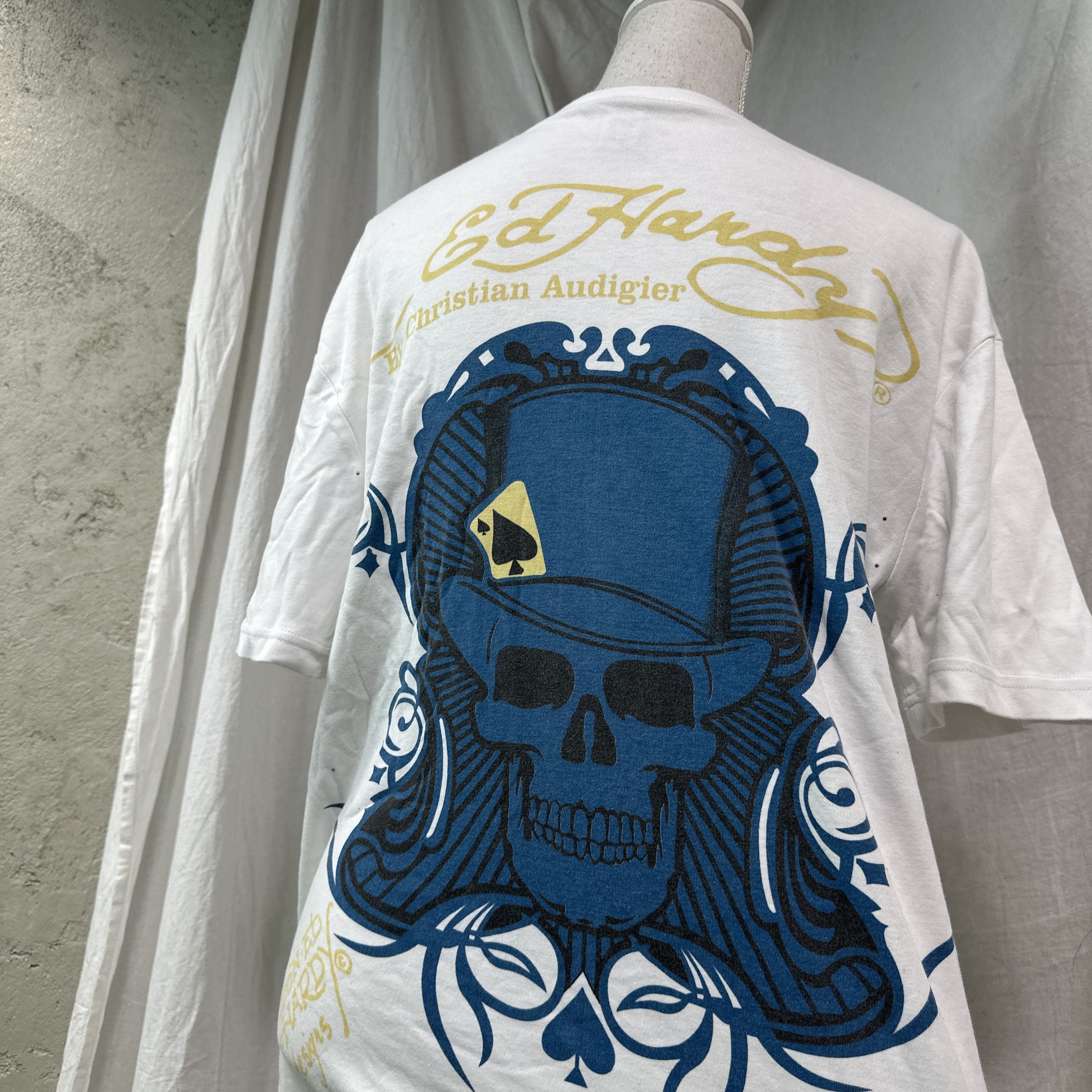 Ed Hardy Vintage Avant Garde Grunge Skull Print Ed Hardy T-shirt Y2K Size US XXL / EU 58 / 5 - 7 Thumbnail