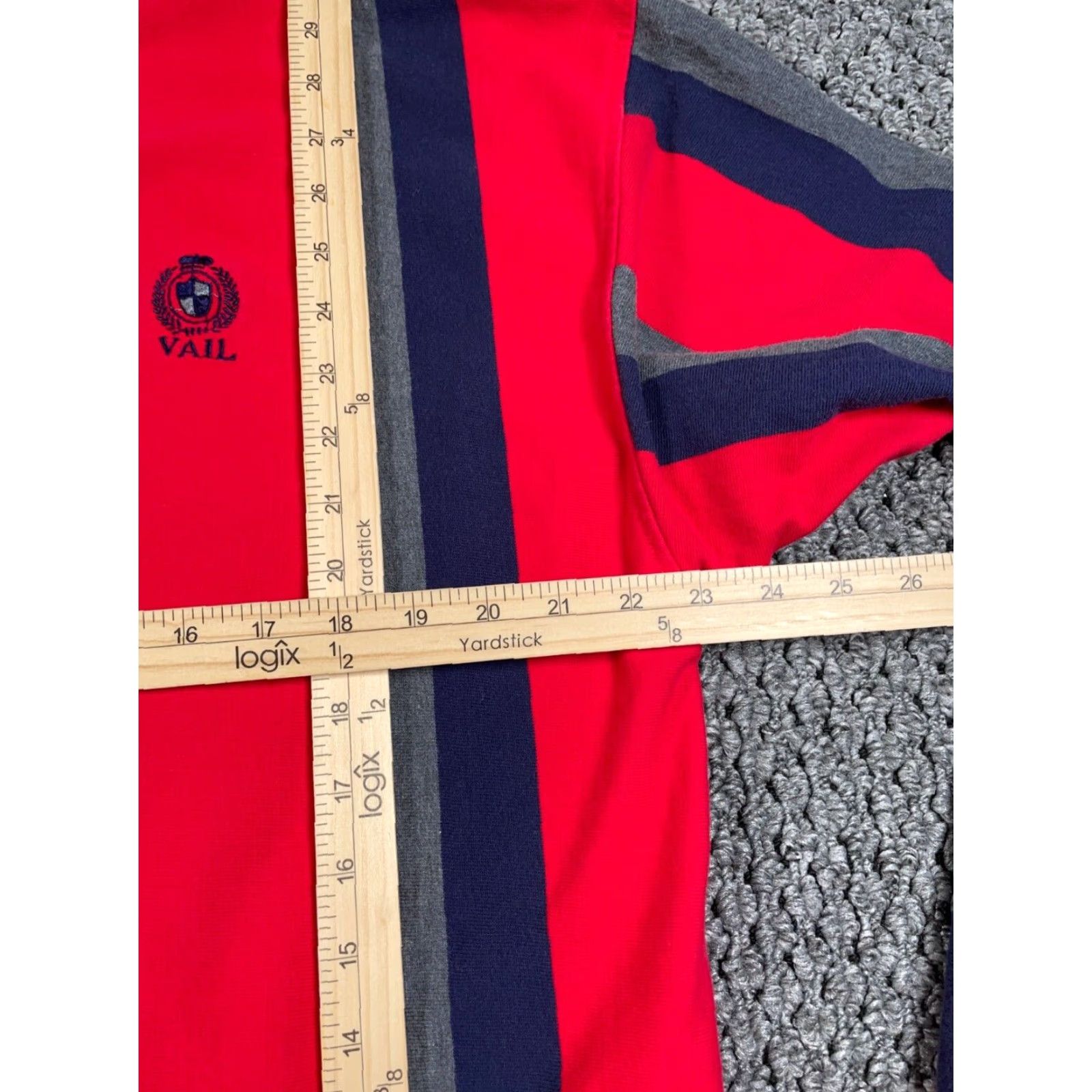 Vintage VINTAGE Cross Creek Polo Shirt Men XL Red Striped Embroidered Rugby Collared 90s Preppy Classic Size US XL / EU 56 / 4 - 6 Thumbnail